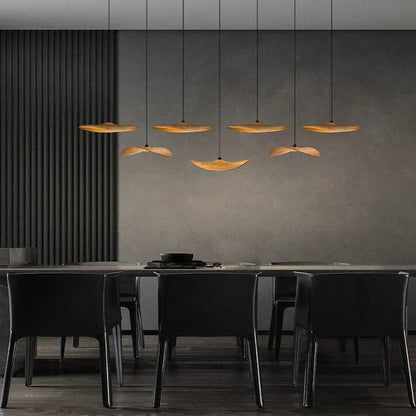 Bidi Multi Light Pendant Chandelier - Dark WoodLong 7 Lighteverlamps