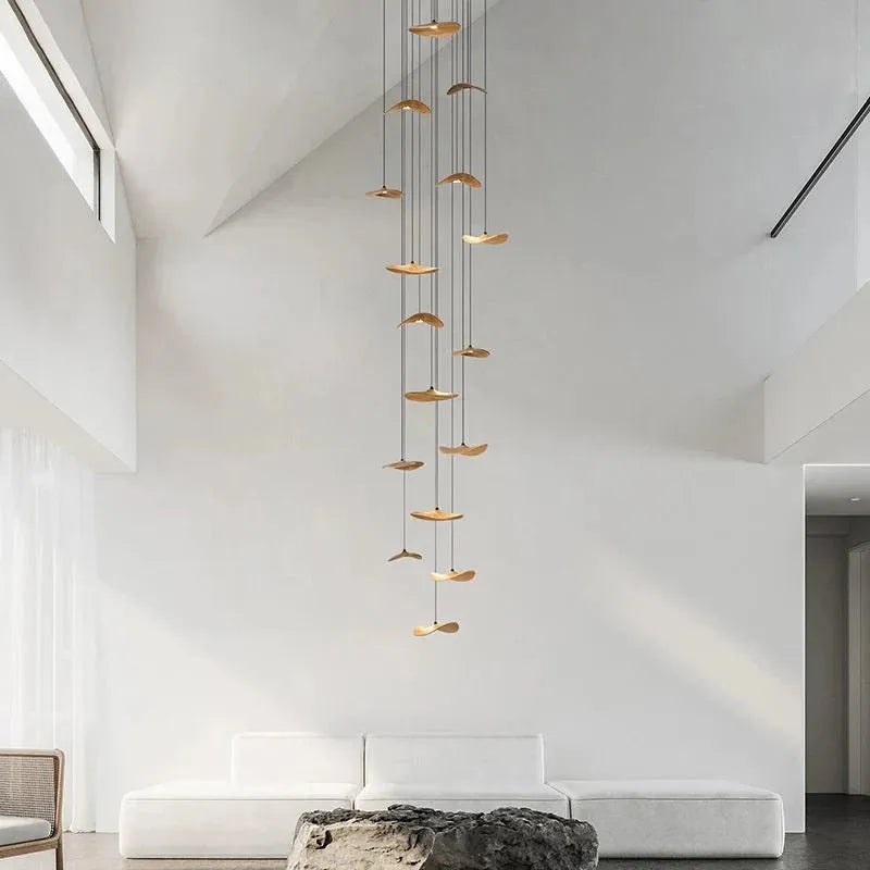 Bidi Multi Light Pendant Chandelier - Dark WoodRound 22 Lighteverlamps