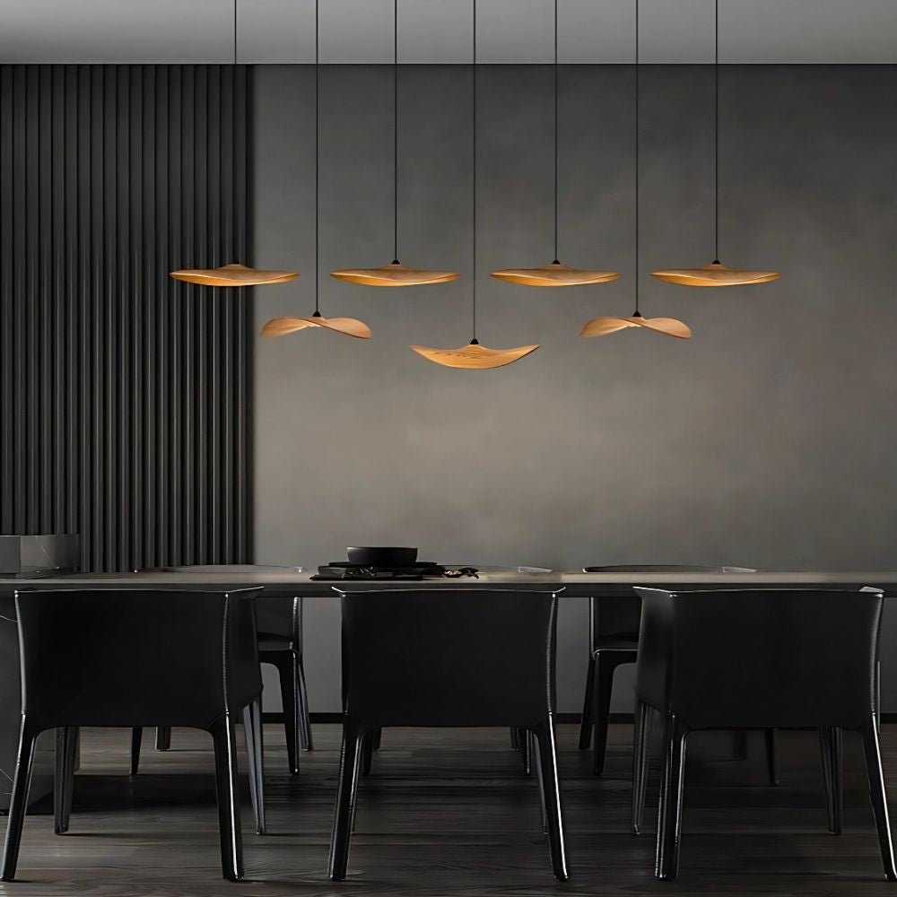 Bidi Multi Light Pendant Chandelier - Light WoodRound 7 Lighteverlamps