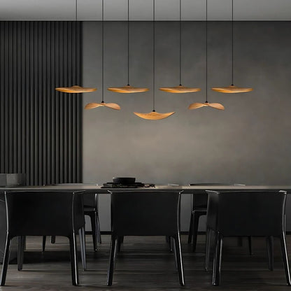 Bidi Multi Light Pendant Chandelier - Light WoodRound 7 Lighteverlamps