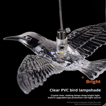 Bird Spiral Long Led Chandelier for Staircase and Foyer - Gold6 LightsCool white 6000Keverlamps