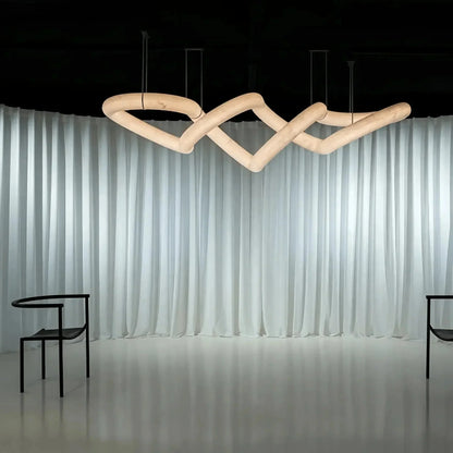 everlamps Infinity Massive Alabaster Chandelier - L96"xW31"xH24"Warm WhiteBlackeverlamps