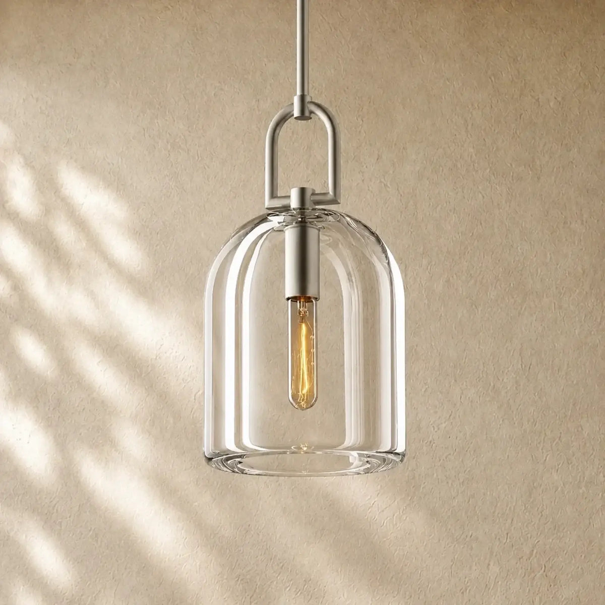 Botanical Cloche Pendant 5’’ 8’’ 10’’ - 10’’ D / Satin Nickel