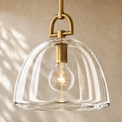 Botanical Dome Pendant - 14’’ D / Brass