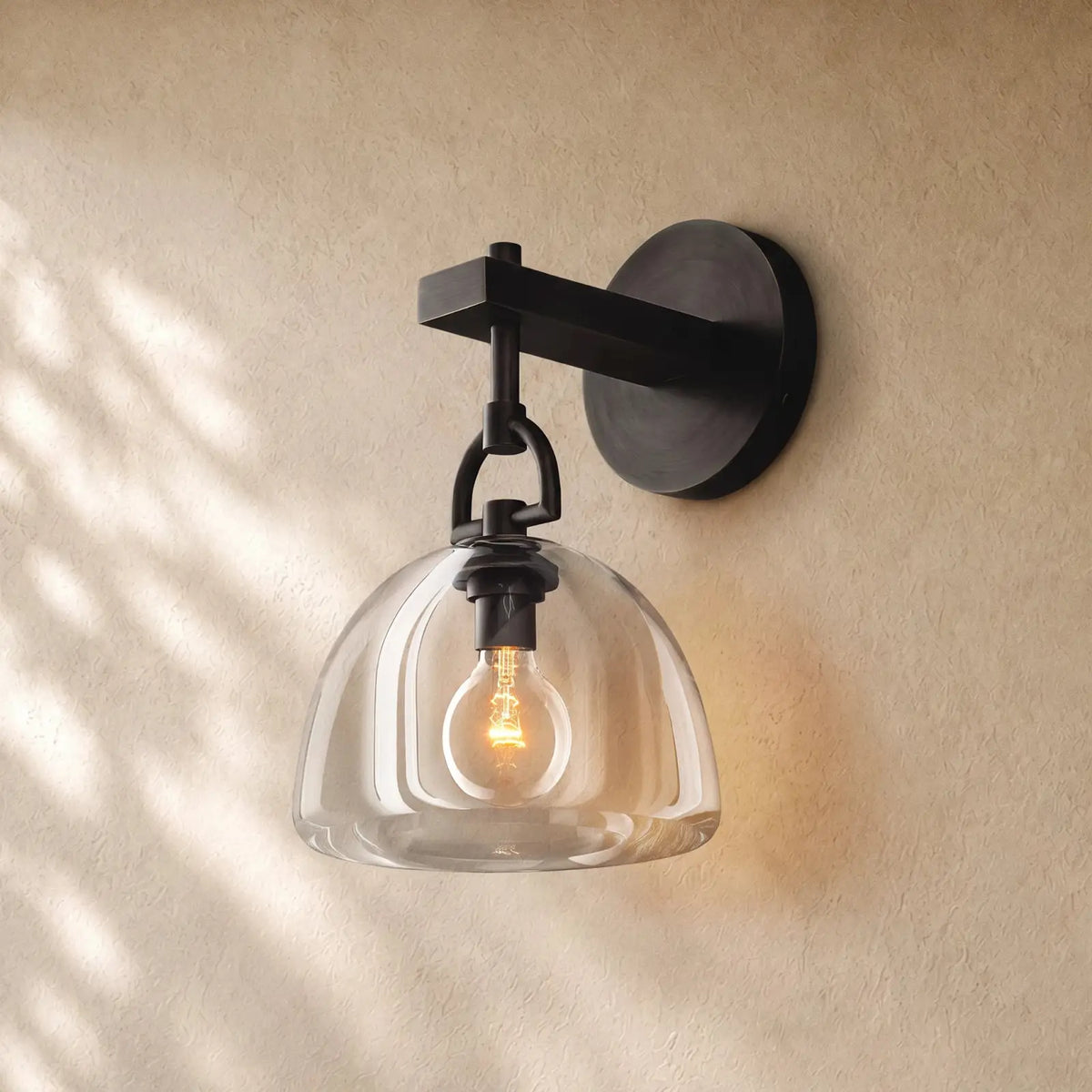 Botanical Dome Wall Sconce - Matte Black