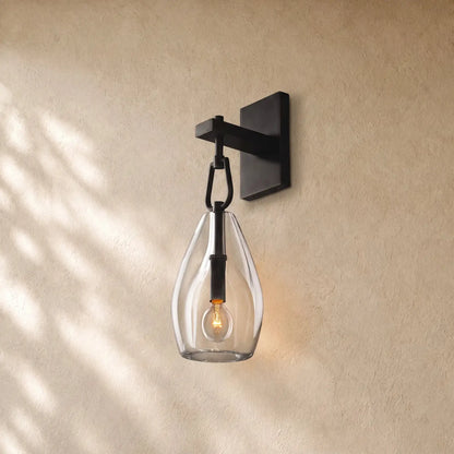 Botanical Flute Wall Sconce - Matte Black