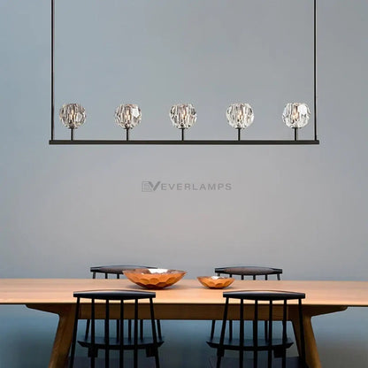 Boulee de Cristal Glass Linear Chandelier 48’’ 60’’