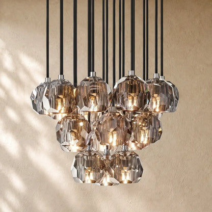 Boulee de Cristal Glass Round Cluster Chandelier