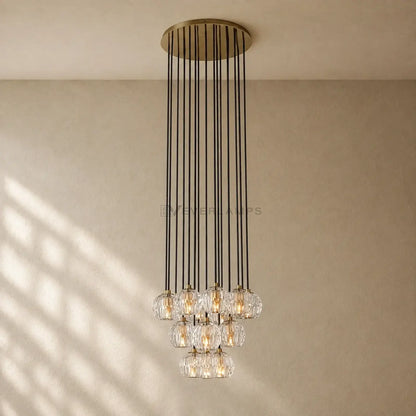 Boulee de Cristal Glass Round Cluster Chandelier
