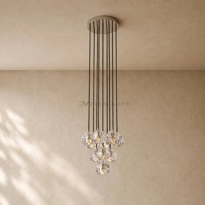 Boulee de Cristal Glass Round Cluster Chandelier