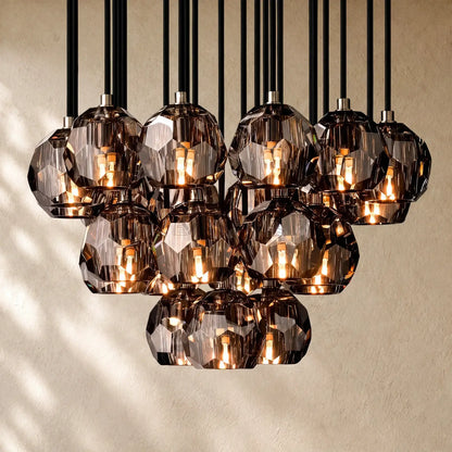 Boulee de Cristal Glass Round Cluster Chandelier