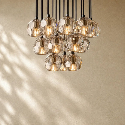 Boulee de Cristal Glass Round Cluster Chandelier