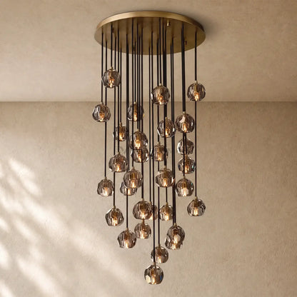 Boulee de Cristal Glass Round Cluster Chandelier