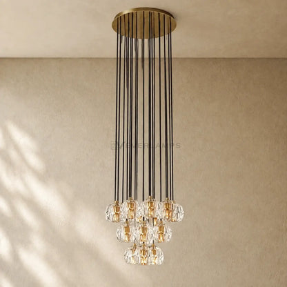 Boulee de Cristal Glass Round Cluster Chandelier