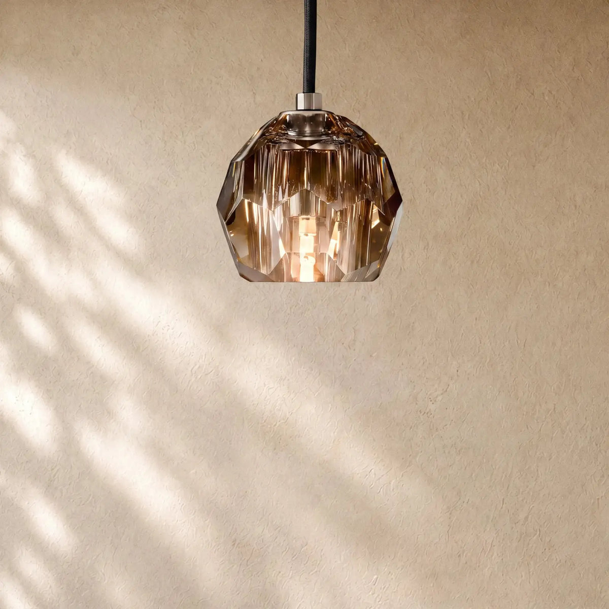 Boulee de Cristal Pendant Light - Polished Nickel / Smoked / Cord