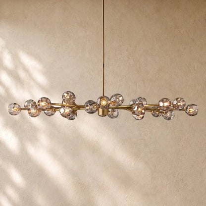 Boulee De Cristal Round Chandelier 24’’ 36’’ 48’’ 60’’ 72’’ - 72’’ / Clear / Brass