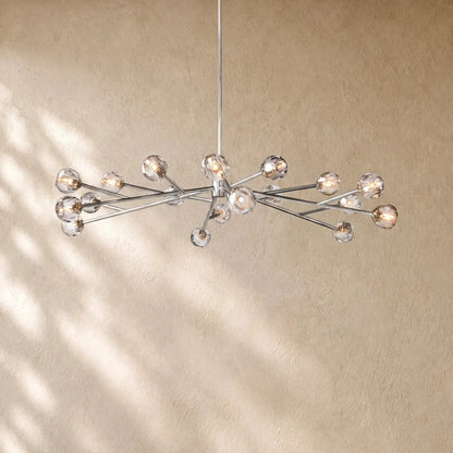 Boulee De Cristal Round Chandelier 24’’ 36’’ 48’’ 60’’ 72’’ - 60’’ / Clear / Nickle