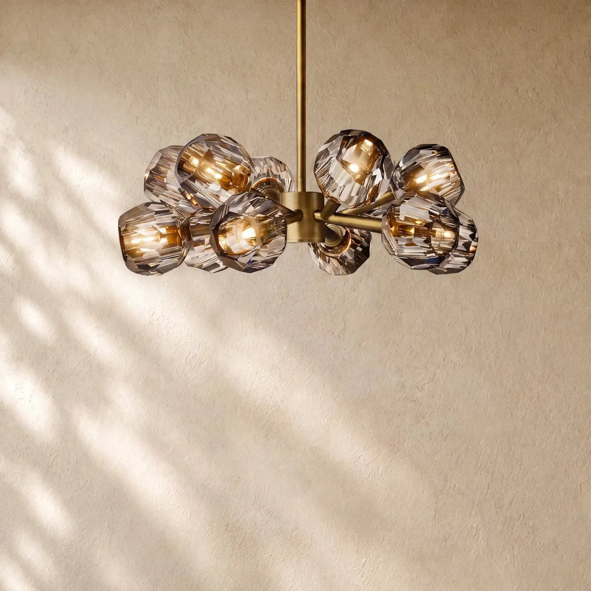 Boulee De Cristal Round Chandelier 24’’ 36’’ 48’’ 60’’ 72’’ - 24’’ / Smoke / Brass