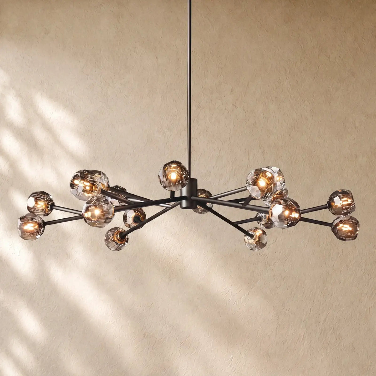 Boulee De Cristal Round Chandelier 24’’ 36’’ 48’’ 60’’ 72’’ - 60’’ / Smoke / Bronze