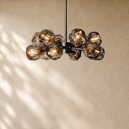 Boulee De Cristal Round Chandelier 24’’ 36’’ 48’’ 60’’ 72’’ - 24’’ / Smoke / Bronze
