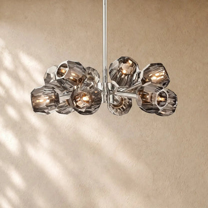Boulee De Cristal Round Chandelier 24’’ 36’’ 48’’ 60’’ 72’’ - 24’’ / Smoke / Nickle