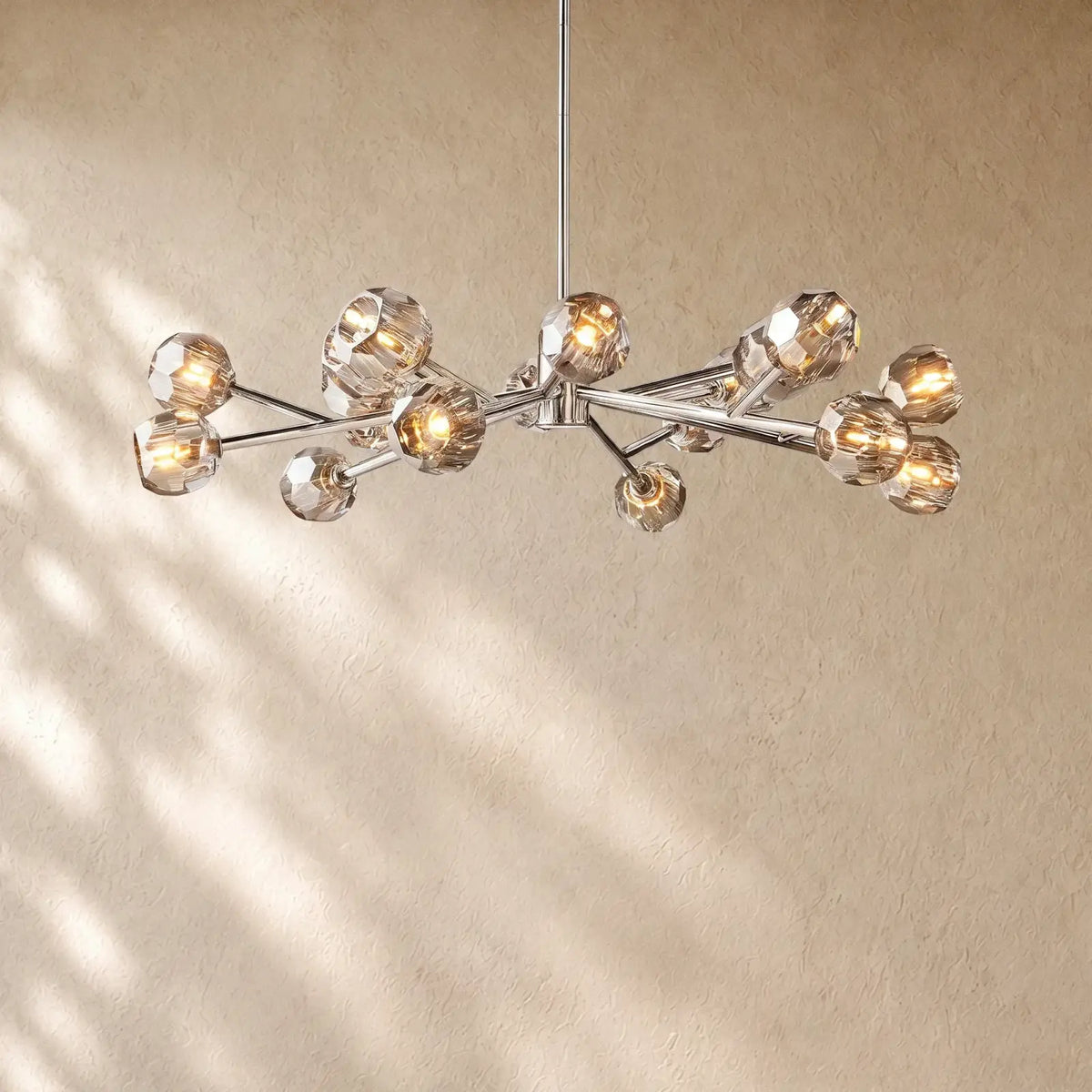 Boulee De Cristal Round Chandelier 24’’ 36’’ 48’’ 60’’ 72’’ - 48’’ / Smoke / Nickle