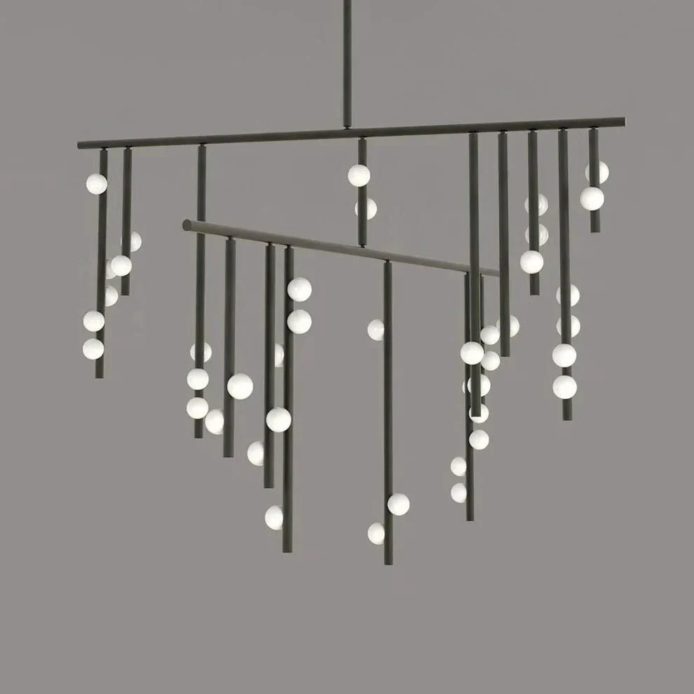 Brass Drop System Chandelier