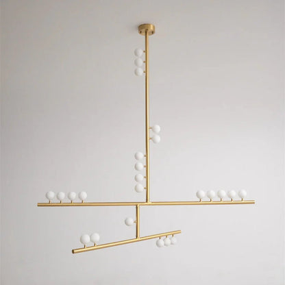 Brass Drop System Chandelier