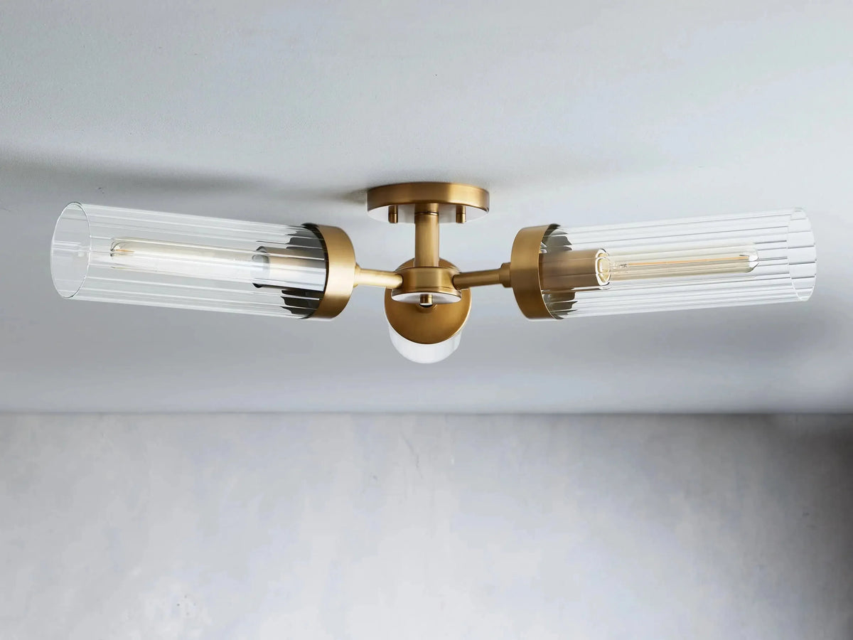 Andreas 3-Light Glass Flushmount