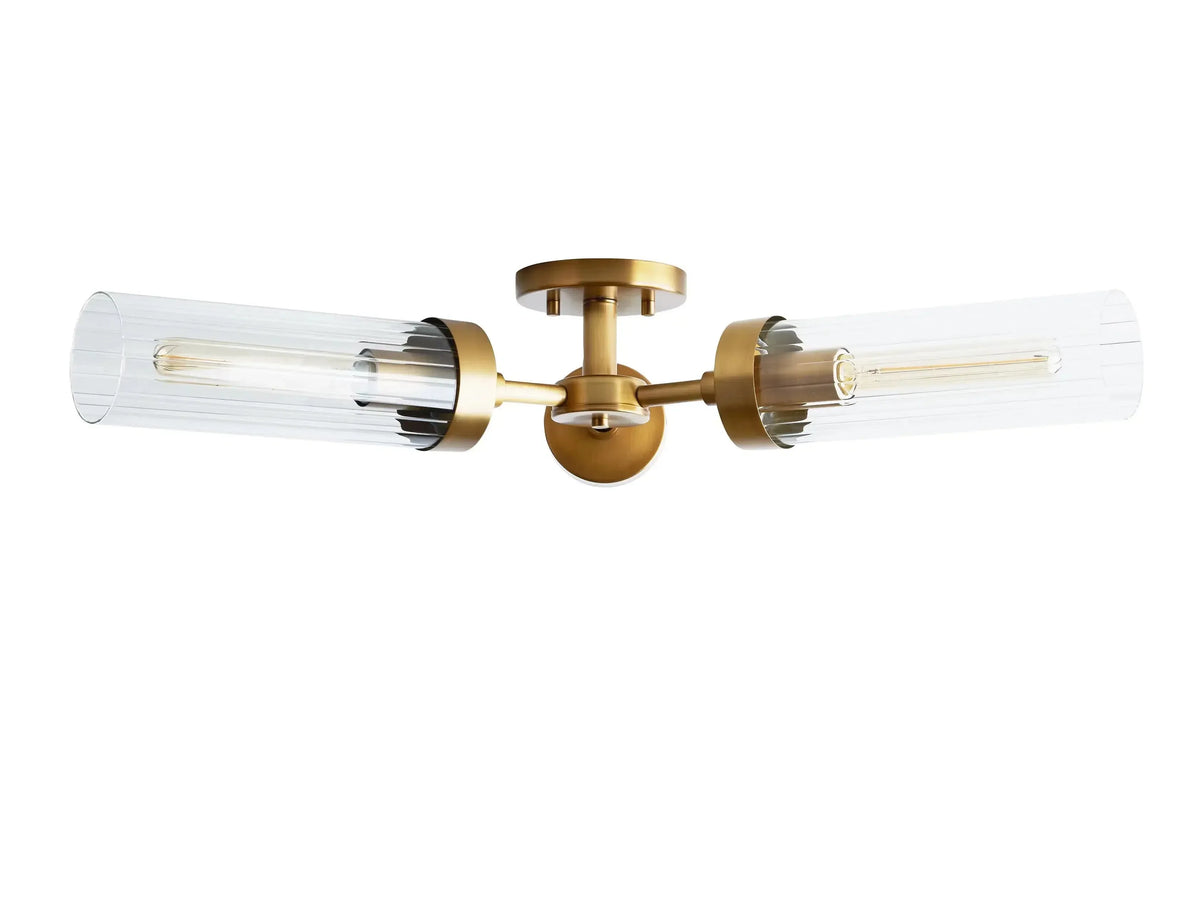 Andreas 3-Light Glass Flushmount