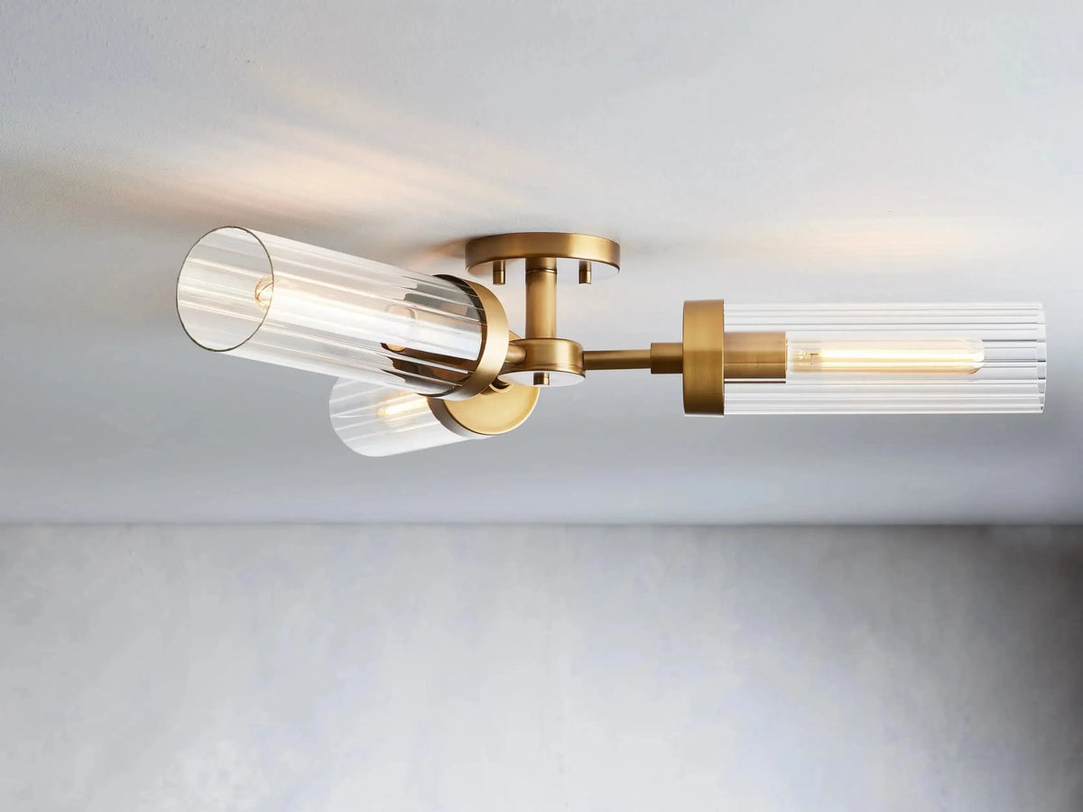 Andreas 3-Light Glass Flushmount