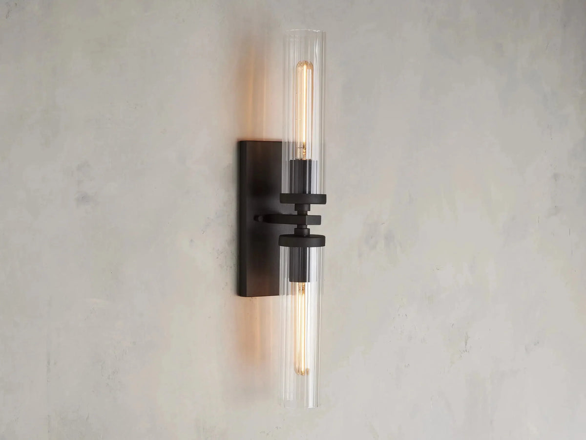 Andreas 2-Light Glass Wall Sconce