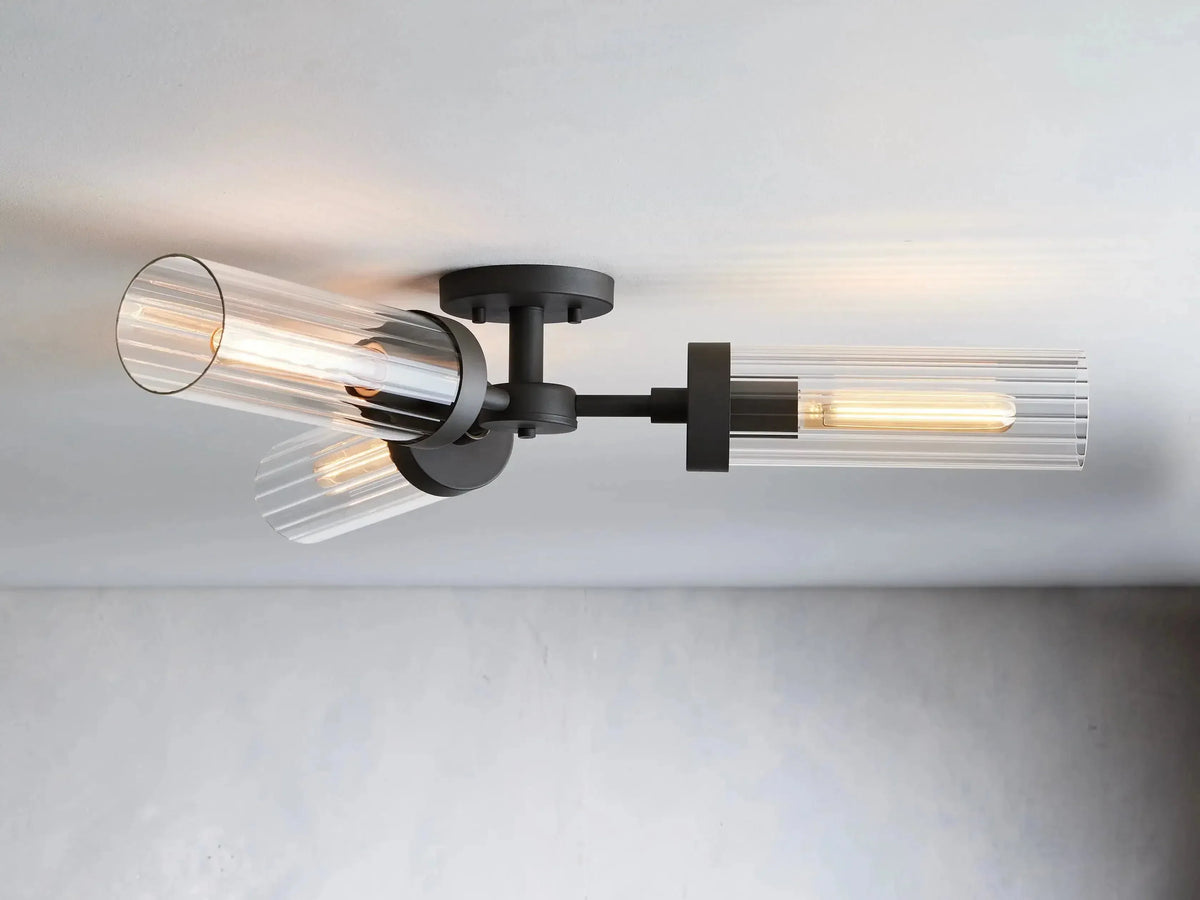 Andreas 3-Light Glass Flushmount