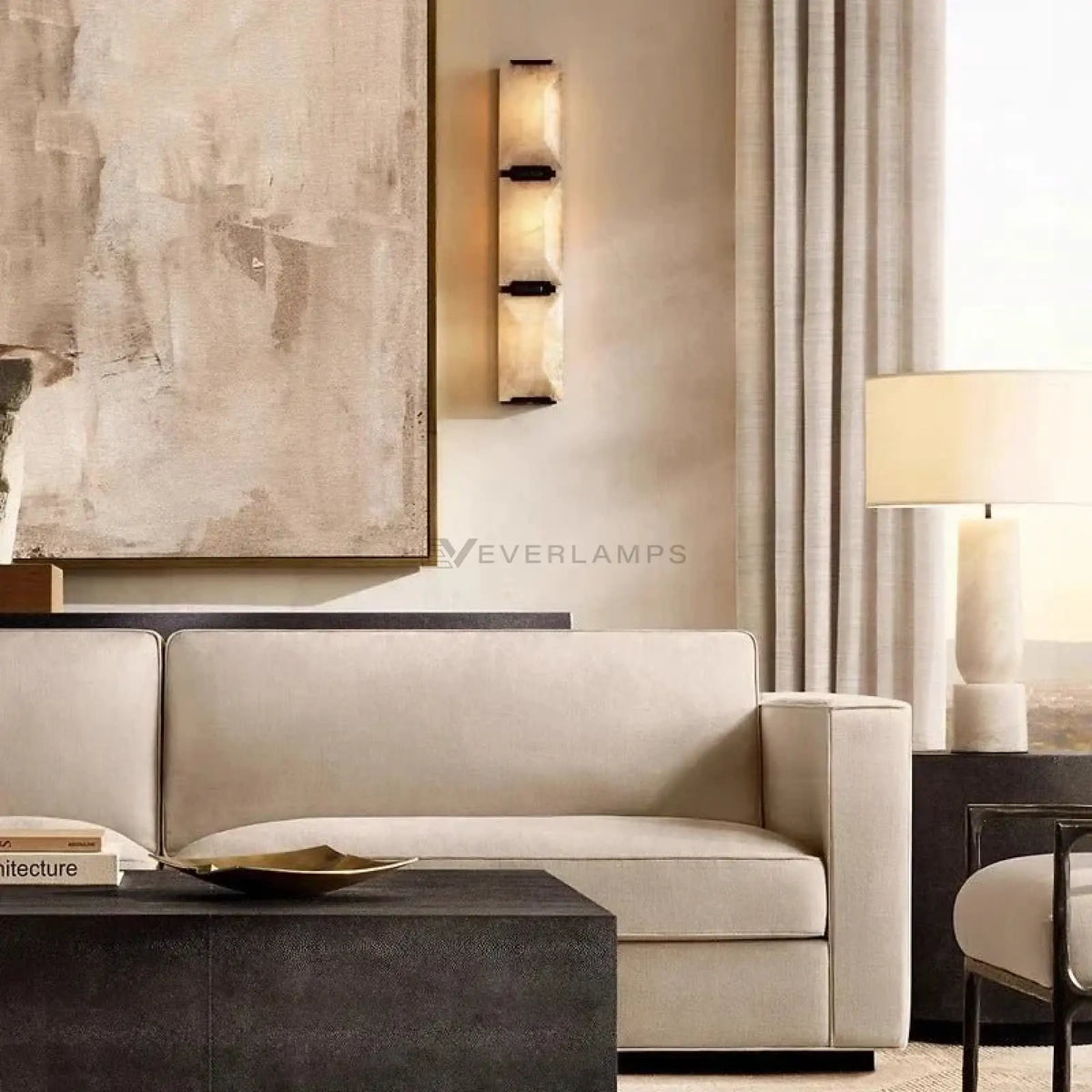 Brookhill Alabaster Crystal Sconce - Wall Sconce