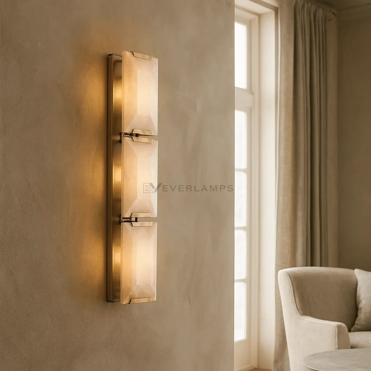 Brookhill Alabaster Crystal Sconce - Wall Sconce