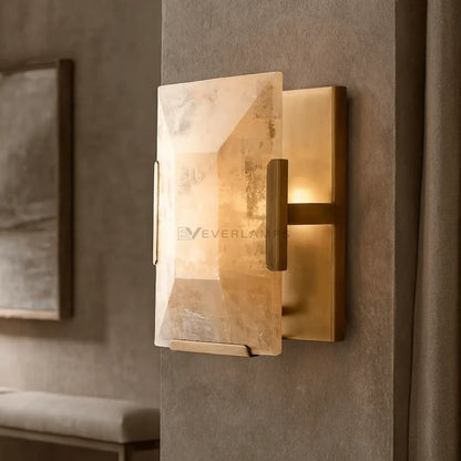 Brookhill Alabaster Crystal Wall Sconce - Wall Sconce