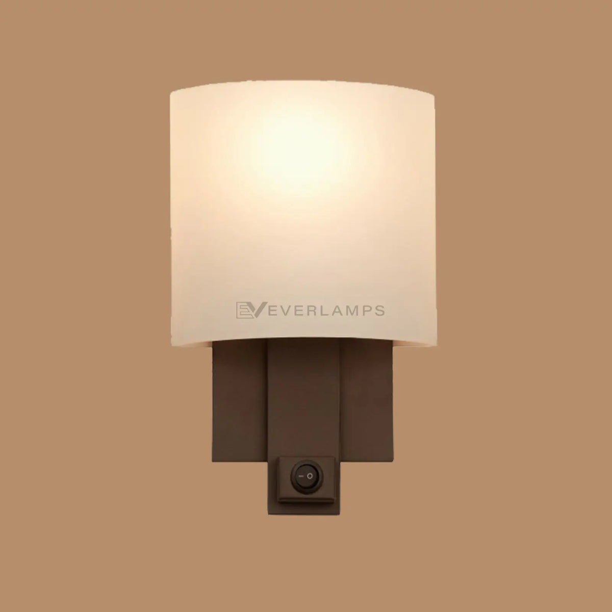 Calder Dark Bronze Wall Sconce with Switch and Fabric Shade