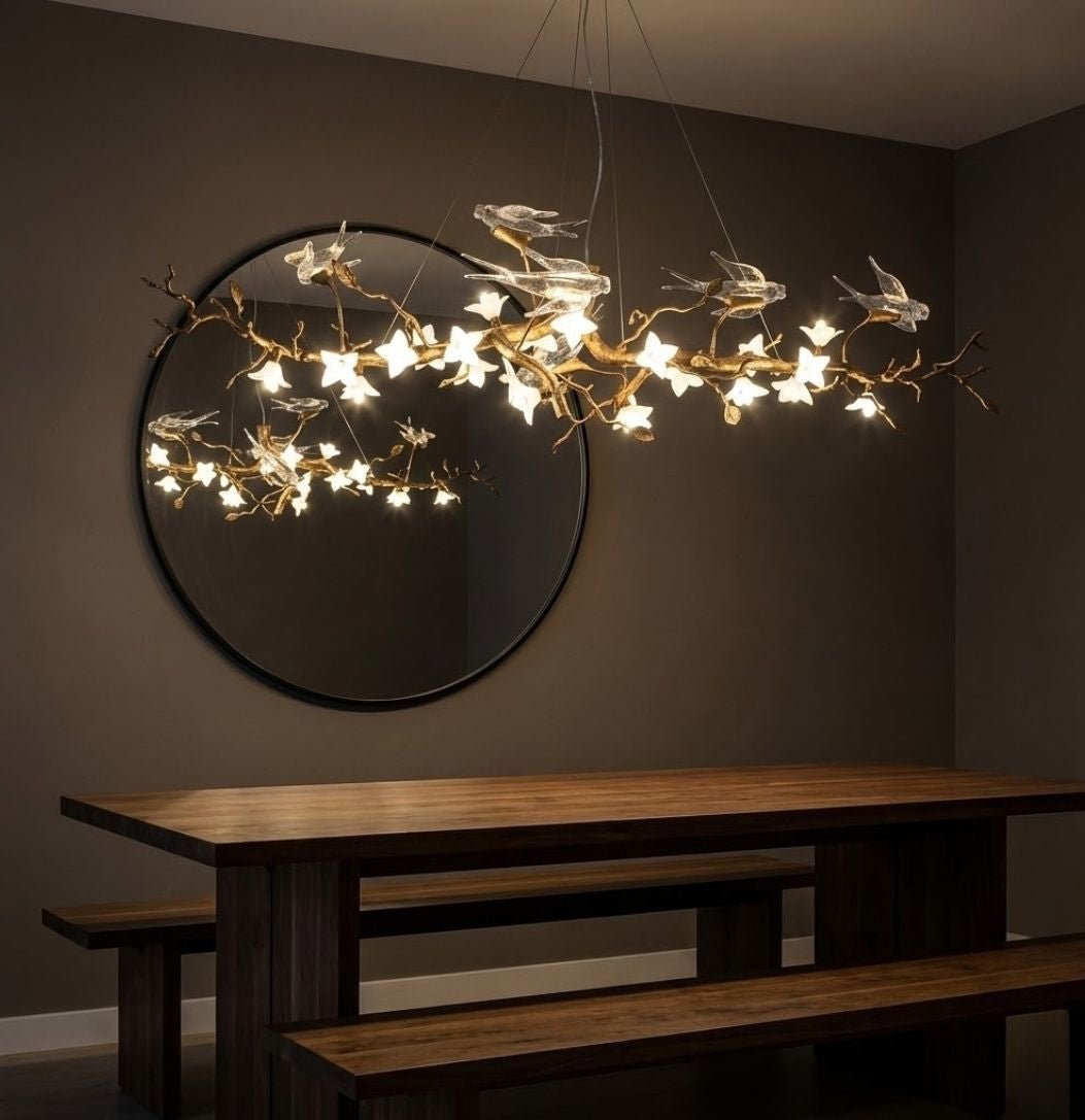 Calyx Bird Branch Chandelier for Dining Room - Copper49.2" (125cm)Warm White 3000Keverlamps