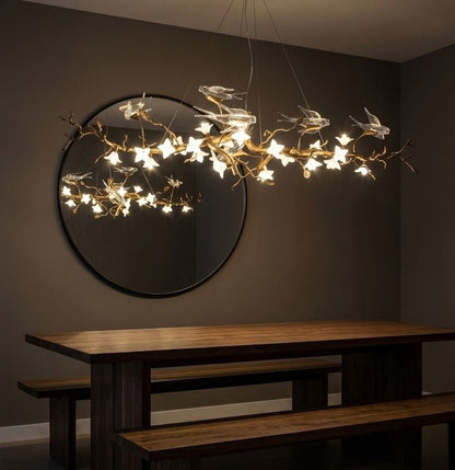 Calyx Bird Branch Chandelier for Dining Room - Copper49.2" (125cm)Warm White 3000Keverlamps