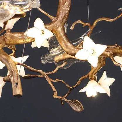 Calyx Bird Branch Chandelier for Dining Room - Copper49.2" (125cm)Warm White 3000Keverlamps