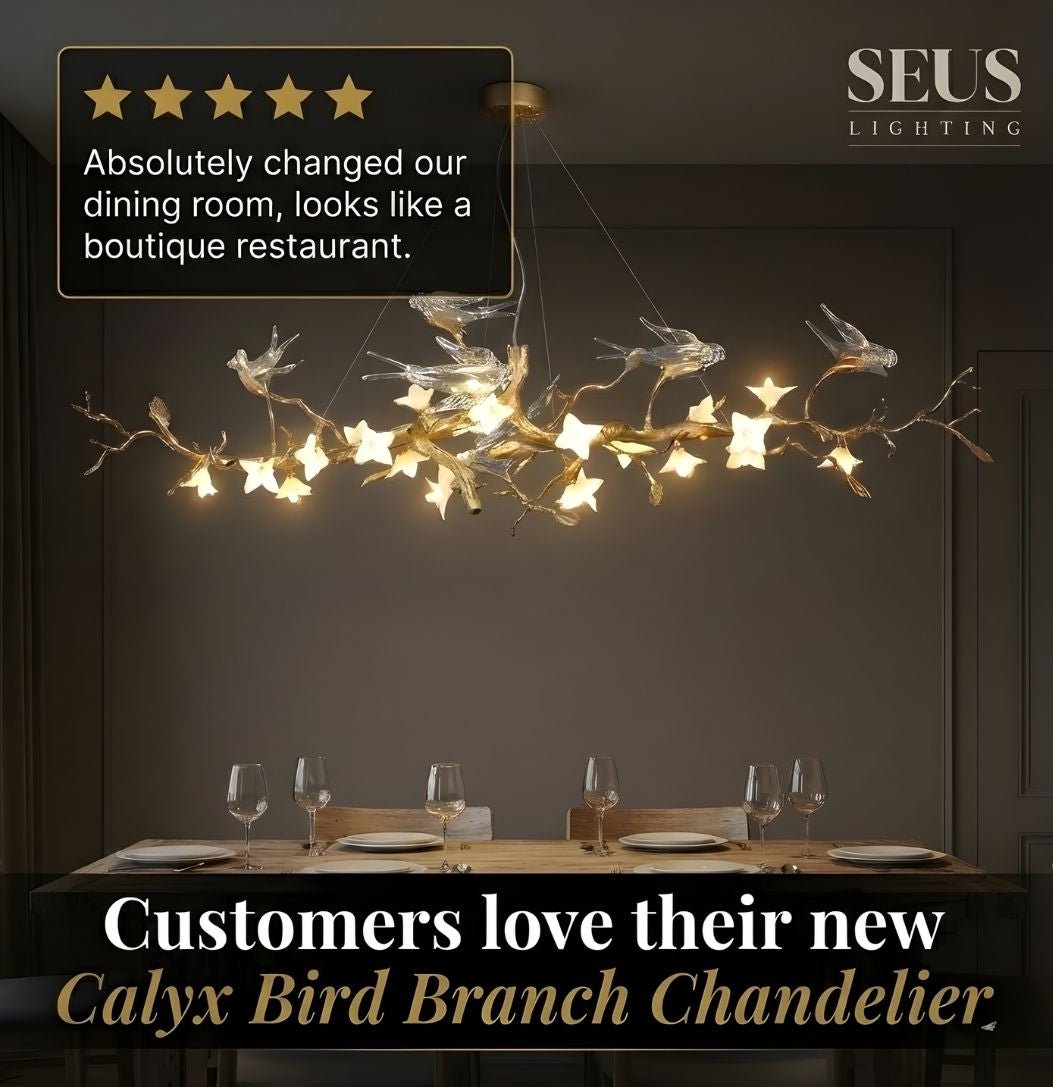 Calyx Bird Branch Chandelier for Dining Room - Copper49.2" (125cm)Warm White 3000Keverlamps