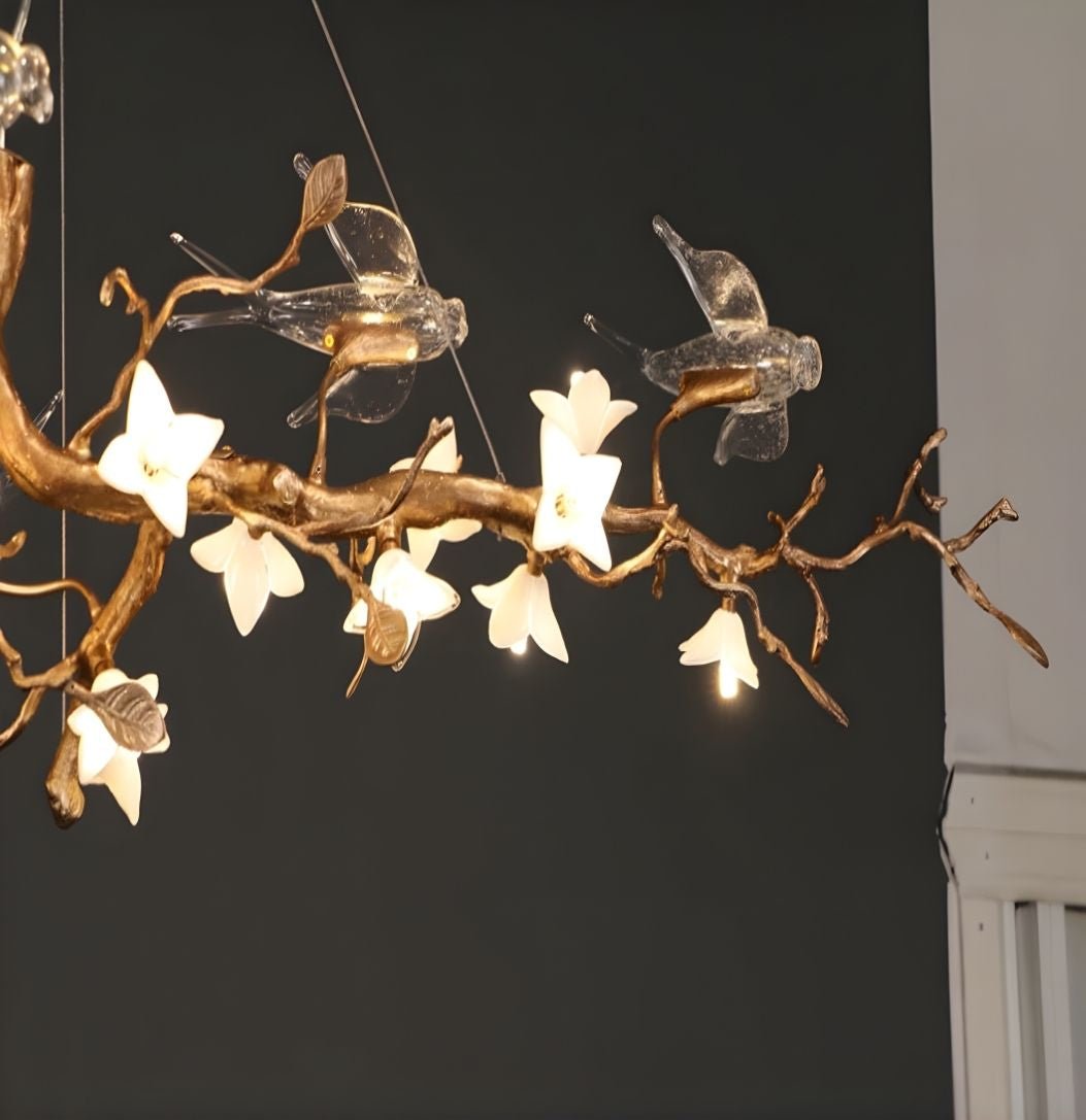 Calyx Bird Branch Chandelier for Dining Room - Copper49.2" (125cm)Warm White 3000Keverlamps