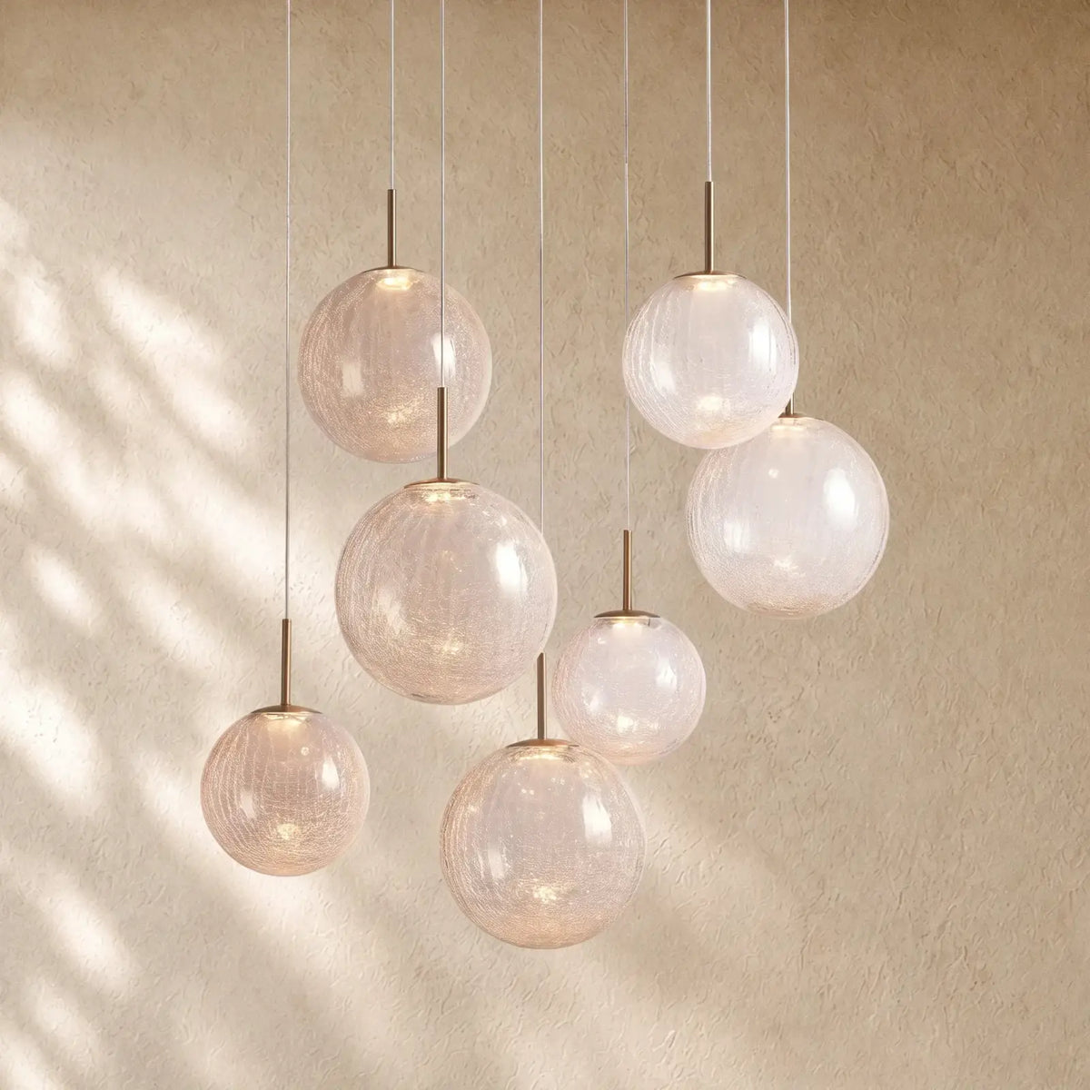 Casenin Round Chandelier - 7-Light 34’’ / Crackle