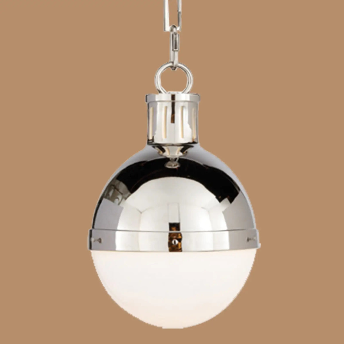 Caspian Chrome Frosted Glass Pendant Light