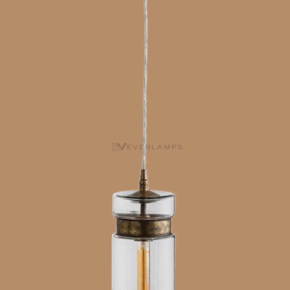 Celia Clear Glass Cylinder Pendant Light