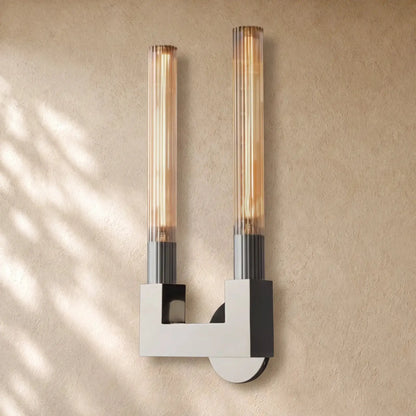 Cennela Candlestick Series Wall Sconce - Double / Polished Nickel