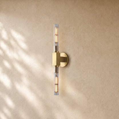 Cennela Candlestick Series Wall Sconce - Linear / Lacquered Burnished Brass
