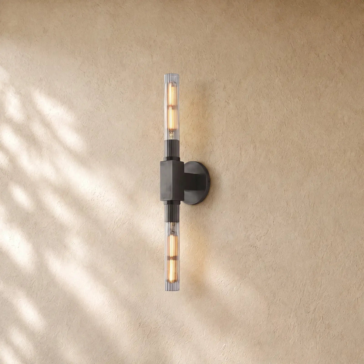 Cennela Candlestick Series Wall Sconce - Linear / Matte Black