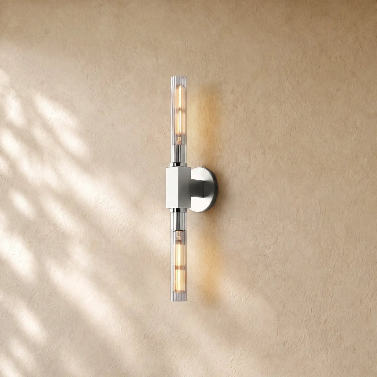 Cennela Candlestick Series Wall Sconce - Linear / Polished Nickel