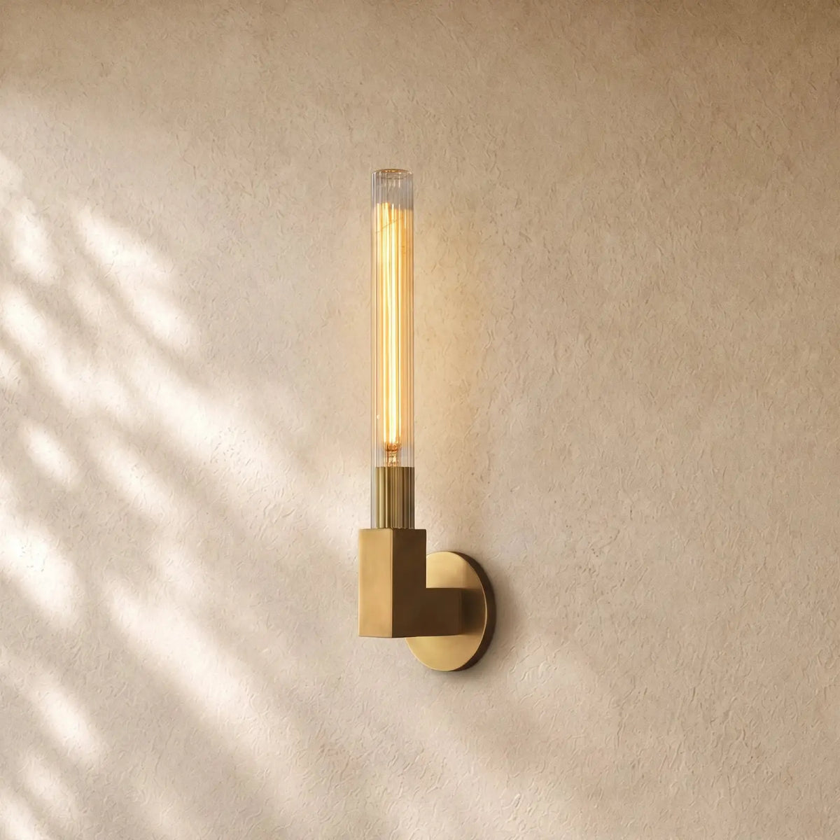 Cennela Candlestick Series Wall Sconce - Single / Lacquered Burnished Brass